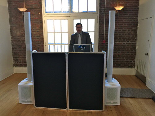 Prospect Park Picnic House Wedding Expressway Music DJ Dave Swirsky and his DJ Set up