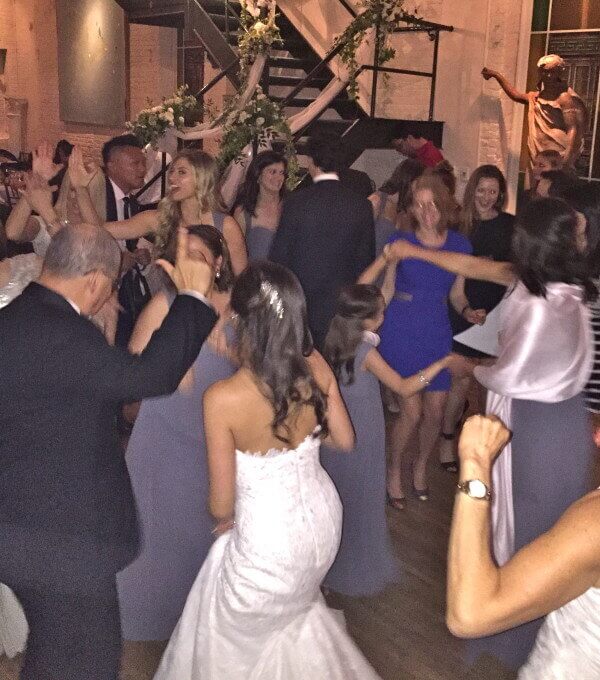 West Village NYC Wedding Bride and friends dancing nyc