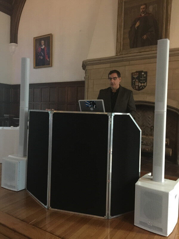 union theological seminary wedding DJ Dave Swirsky and his dj set up