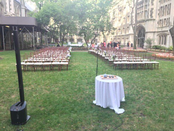 Union theological Seminary wedding ceremony Union theological Seminary courtyard