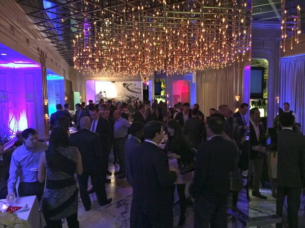 Hunt & Fish Club Corporate Party Full view of Cocktail hour at Hunt and Fish Club