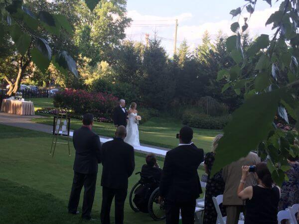 Dyker Beach Wedding Bride walking down the aisle with her Dad