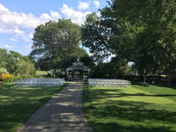 Dyker Beach Golf Course Wedding Photo of Outdoor wedding ceremony before guests arrived