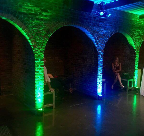 DJ uplighting at the Foundry LIC