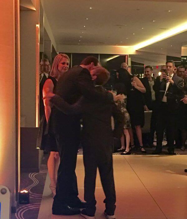 loving moment at Bar Mitzvah