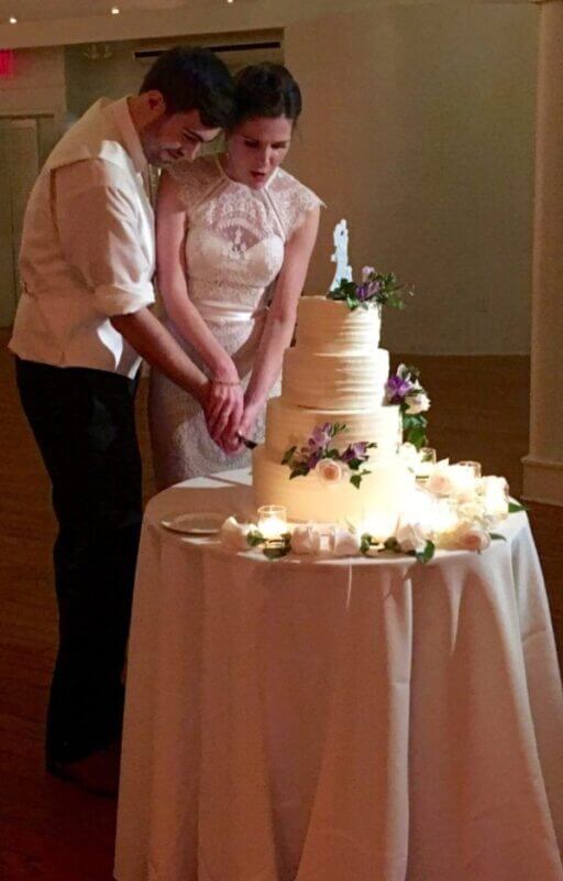 Wedding at Battery Gardens cake cutting at Battery Gardens