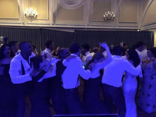 NJ Wedding DJ Bridal Party Train on Dance Floor