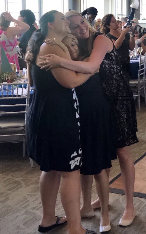 the boathouse at mercer lake wedding with dj Loving bridesmaids at wedding reception at West Windsor NJ Boathouse at Mercer Lake