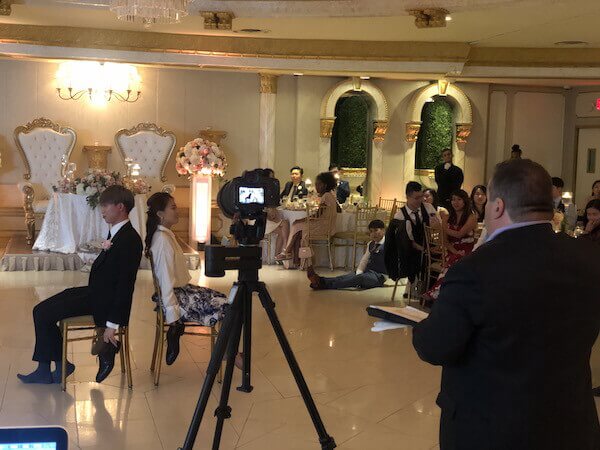 Great neck wedding with DJ at Leonards Palazzo Bride and Groom wedding shoe game