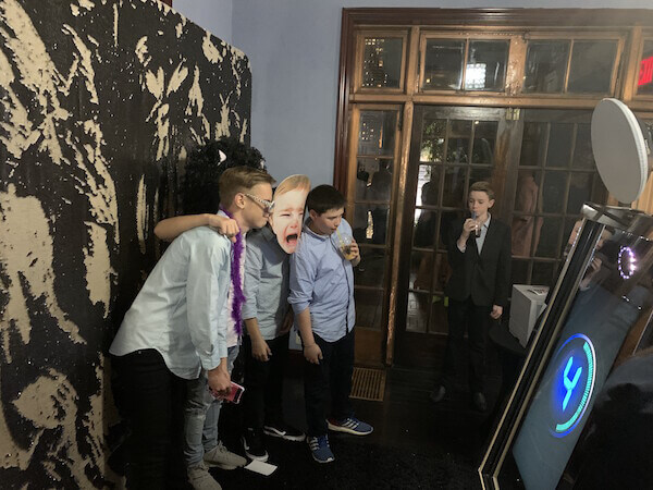 Midtown loft Bar Mitzvah with Expressway Music Dj kids with Expressway Music Mirror photo booth