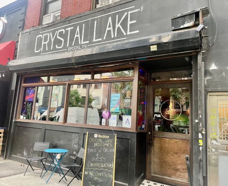 Crystal Lake Brooklyn Bar Sign